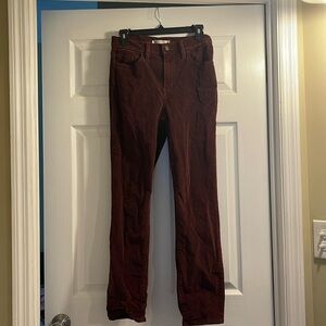 Levi’s 724 high rise straight maroon corduroy pants